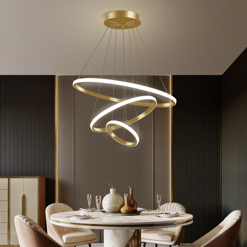 Arisha Pendelleuchte Modern Ring LED Ess/Schlaf/Wohnzimmer