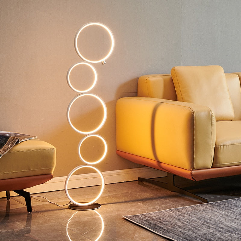 Arisha Moderne Ring LED Stehlampe Wohnzimmer/Schlafzimmer