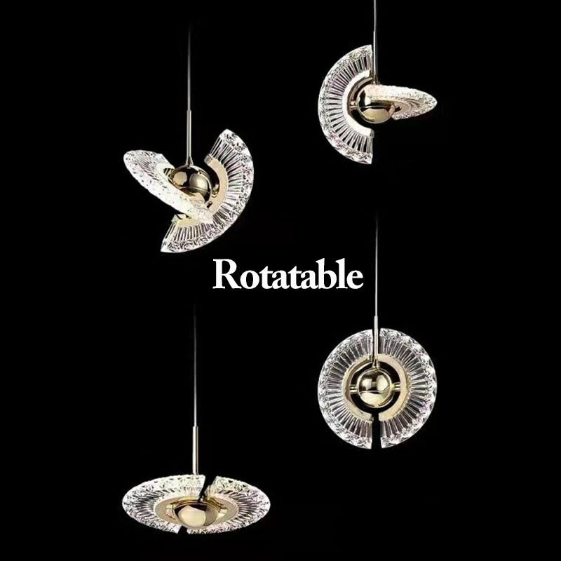 Kristy Modern LED Pendelleuchte Drehbare Gold Esstisch/Schlaf/WohnzimmerMetall Acryl