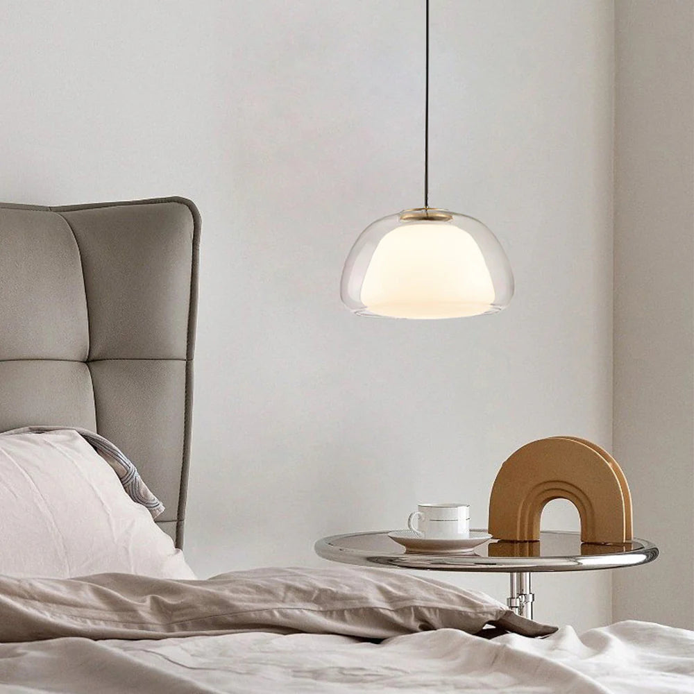 Valentina Modern LED Pendelleuchte Glas Metall Schlaf/Wohnzimmer