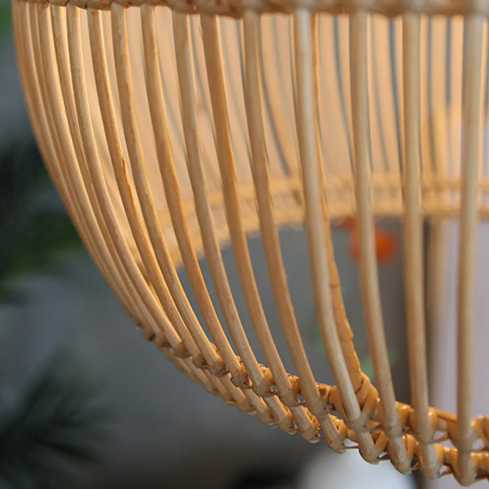 Muto Japanische Pendelleuchte Rattan Schlafzimmer/Esszimmer/Wohnzimmer
