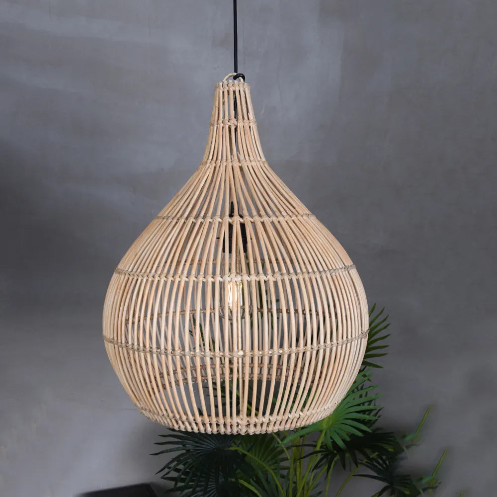 Muto Japanische Pendelleuchte Rattan Schlafzimmer/Esszimmer/Wohnzimmer