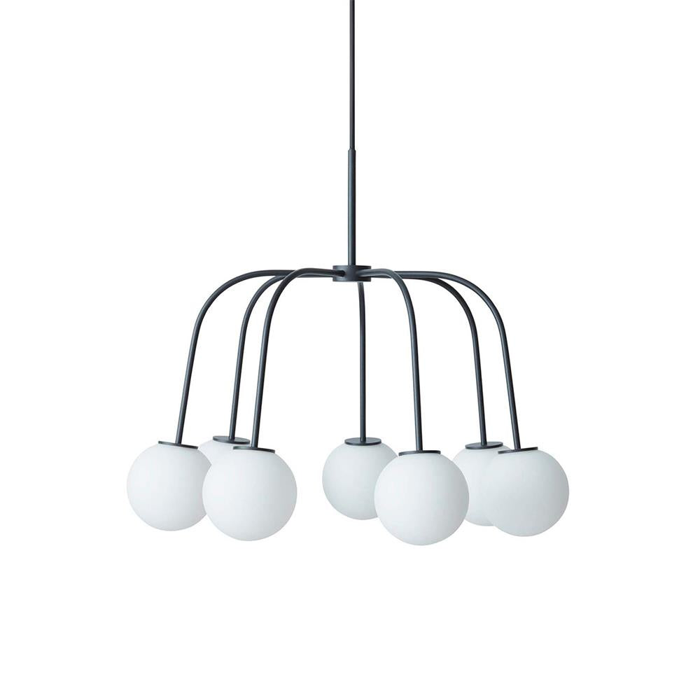 Elphaia Vintage Modern Octopus Schwarzer Glas-Kronleuchter-Letslighting