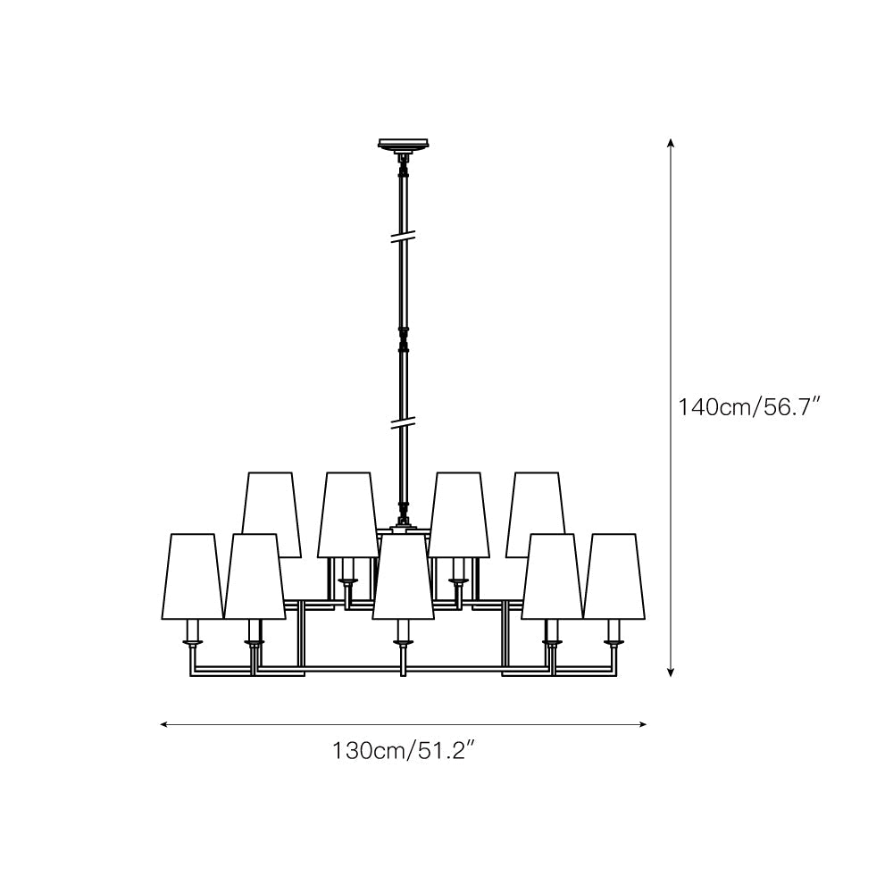 Modica Elegance Kronleuchter aus Messinggewebe-Letslighting