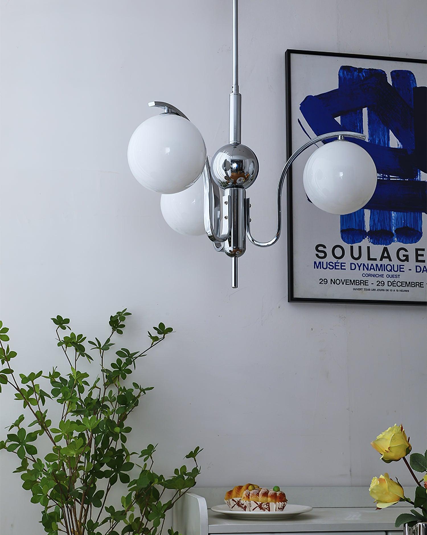 Lustra Kronleuchter Chrom Glas Modo Deco Elegant-Letslighting