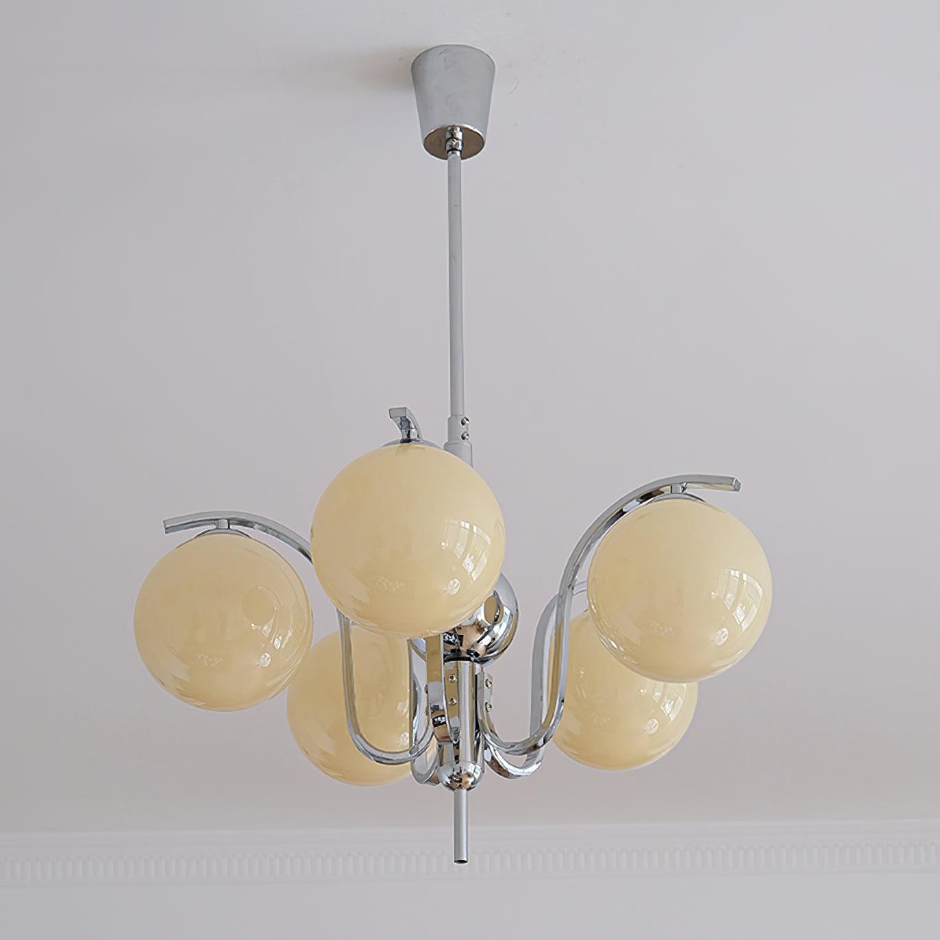 Lustra Kronleuchter Chrom Glas Modo Deco Elegant-Letslighting