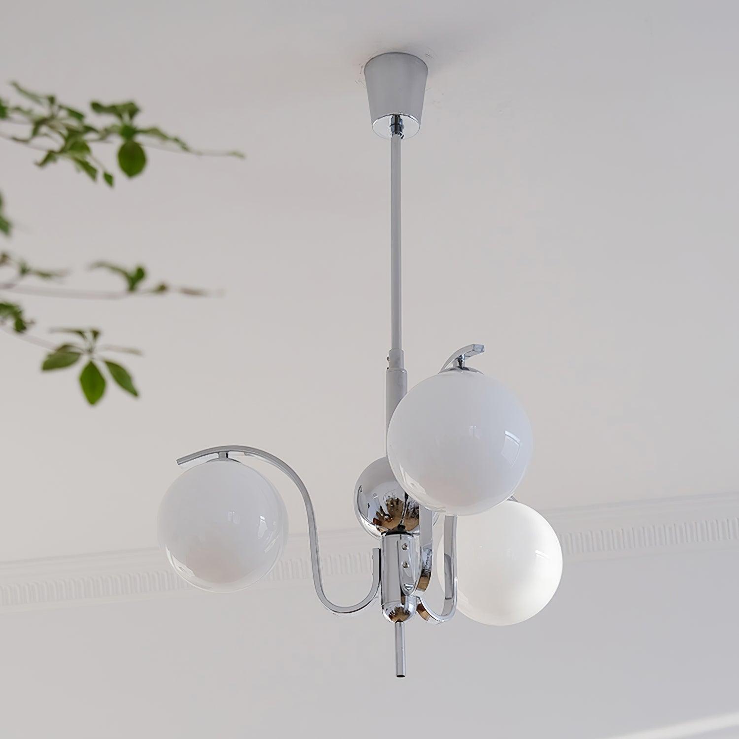 Lustra Kronleuchter Chrom Glas Modo Deco Elegant-Letslighting
