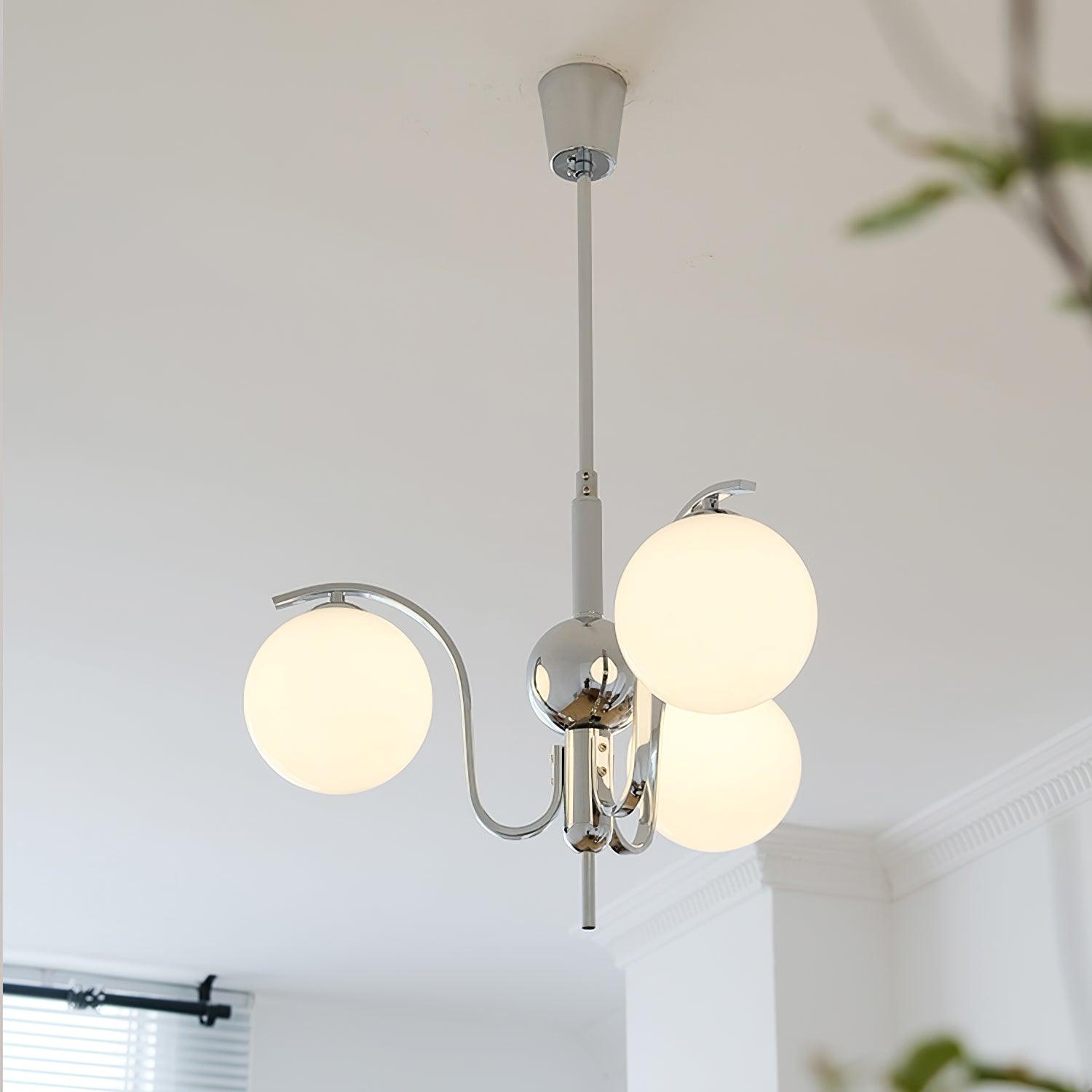 Lustra Kronleuchter Chrom Glas Modo Deco Elegant-Letslighting