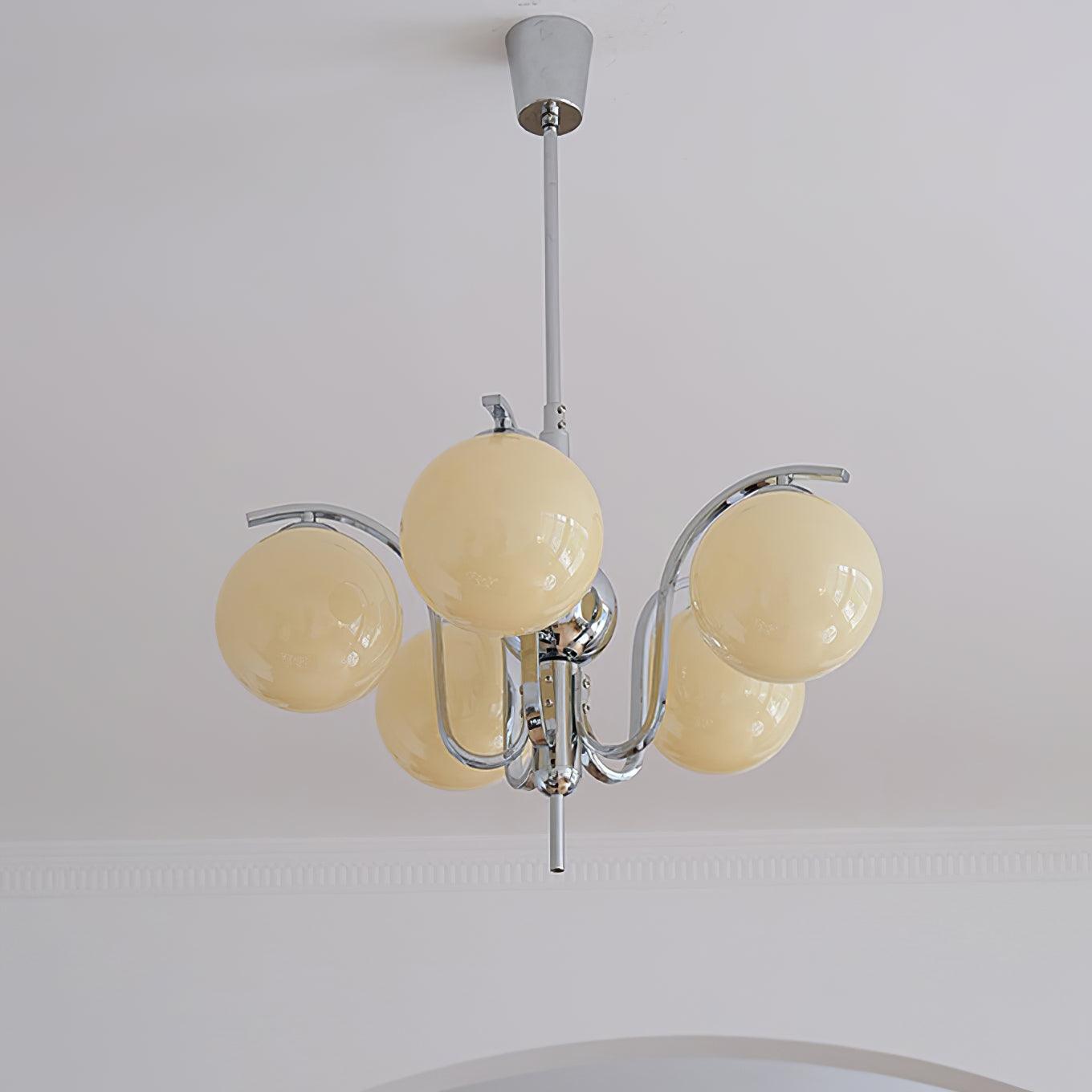 Lustra Kronleuchter Chrom Glas Modo Deco Elegant-Letslighting