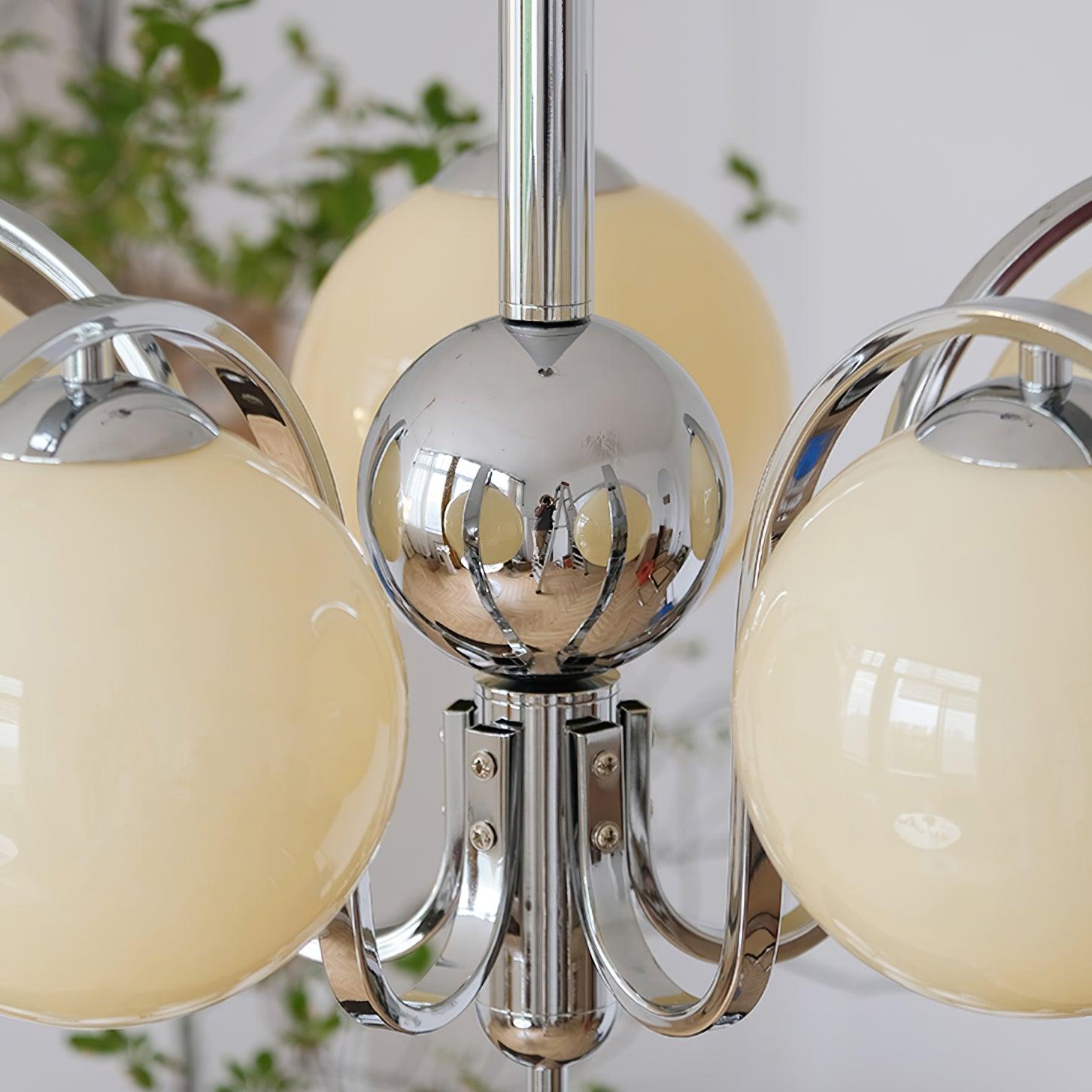 Lustra Kronleuchter Chrom Glas Modo Deco Elegant-Letslighting