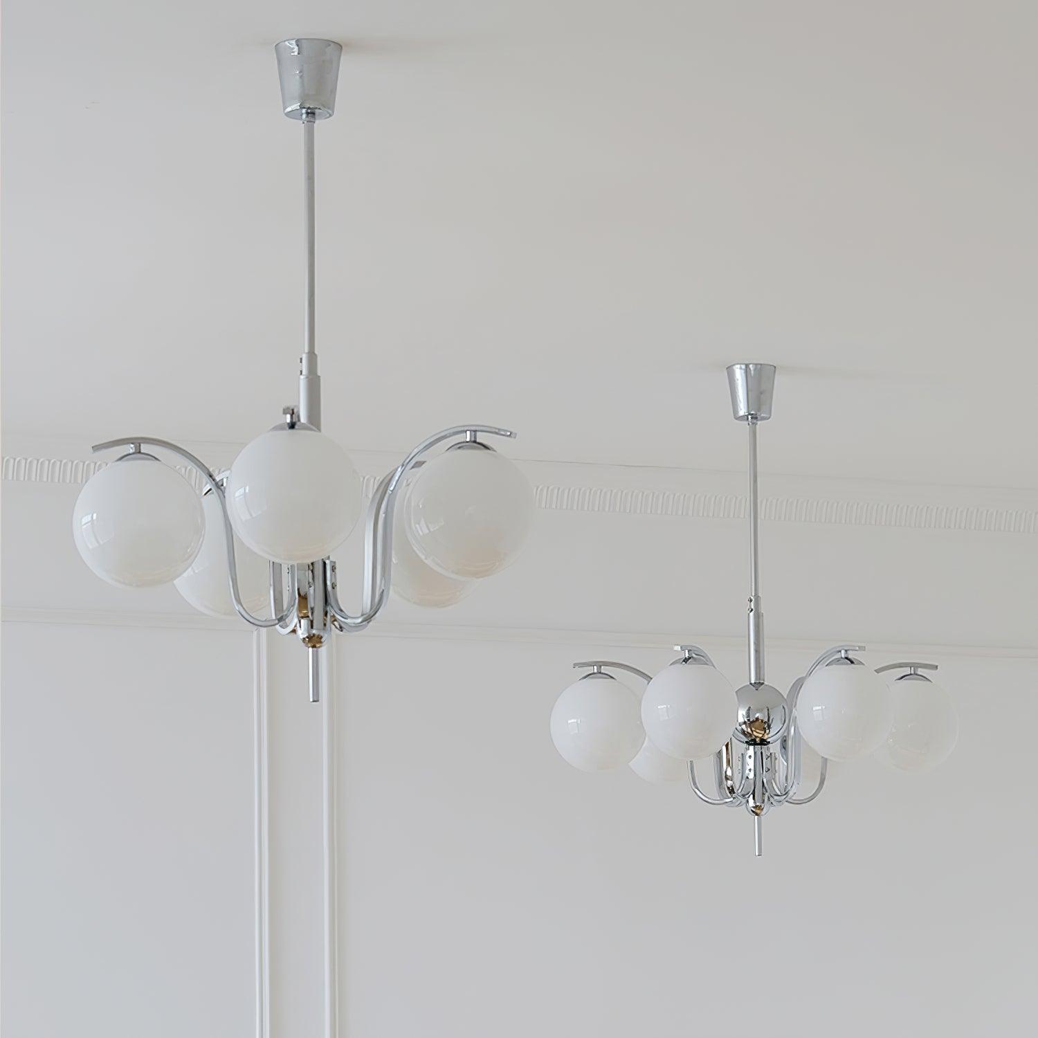Lustra Kronleuchter Chrom Glas Modo Deco Elegant-Letslighting