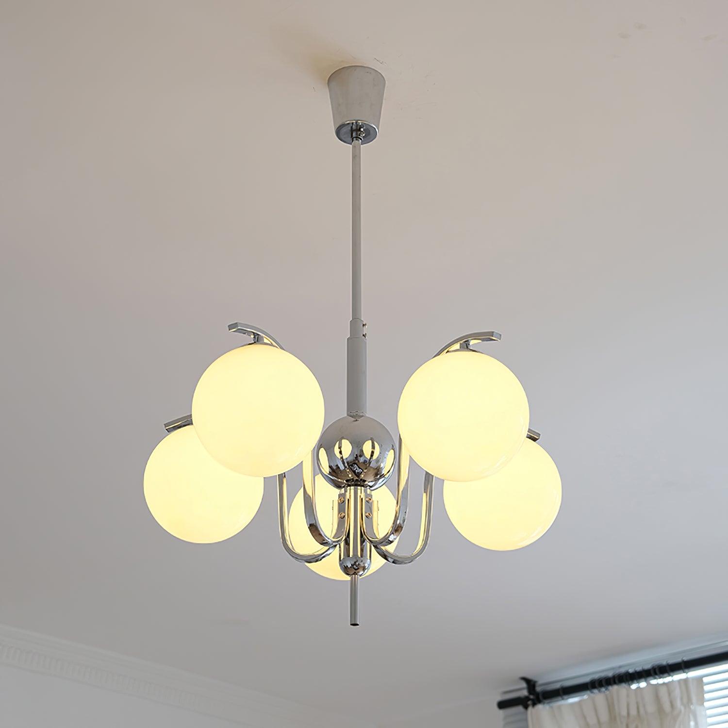 Lustra Kronleuchter Chrom Glas Modo Deco Elegant-Letslighting