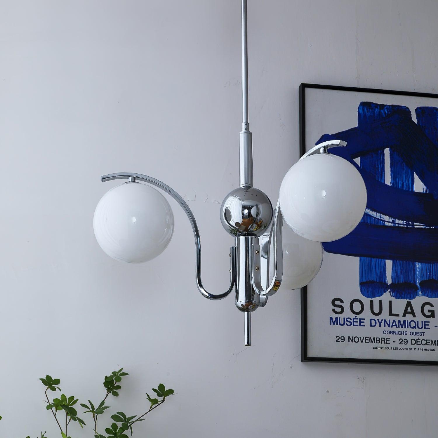 Lustra Kronleuchter Chrom Glas Modo Deco Elegant-Letslighting