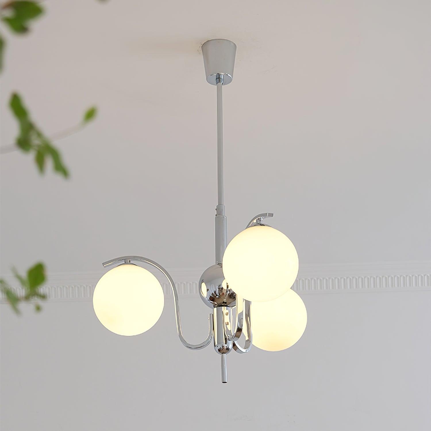 Lustra Kronleuchter Chrom Glas Modo Deco Elegant-Letslighting