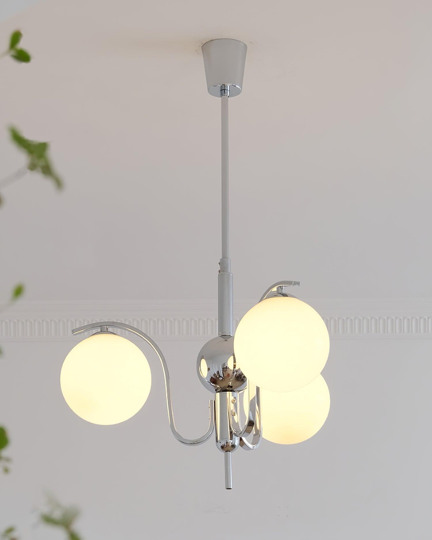 Lustra Kronleuchter Chrom Glas Modo Deco Elegant-Letslighting