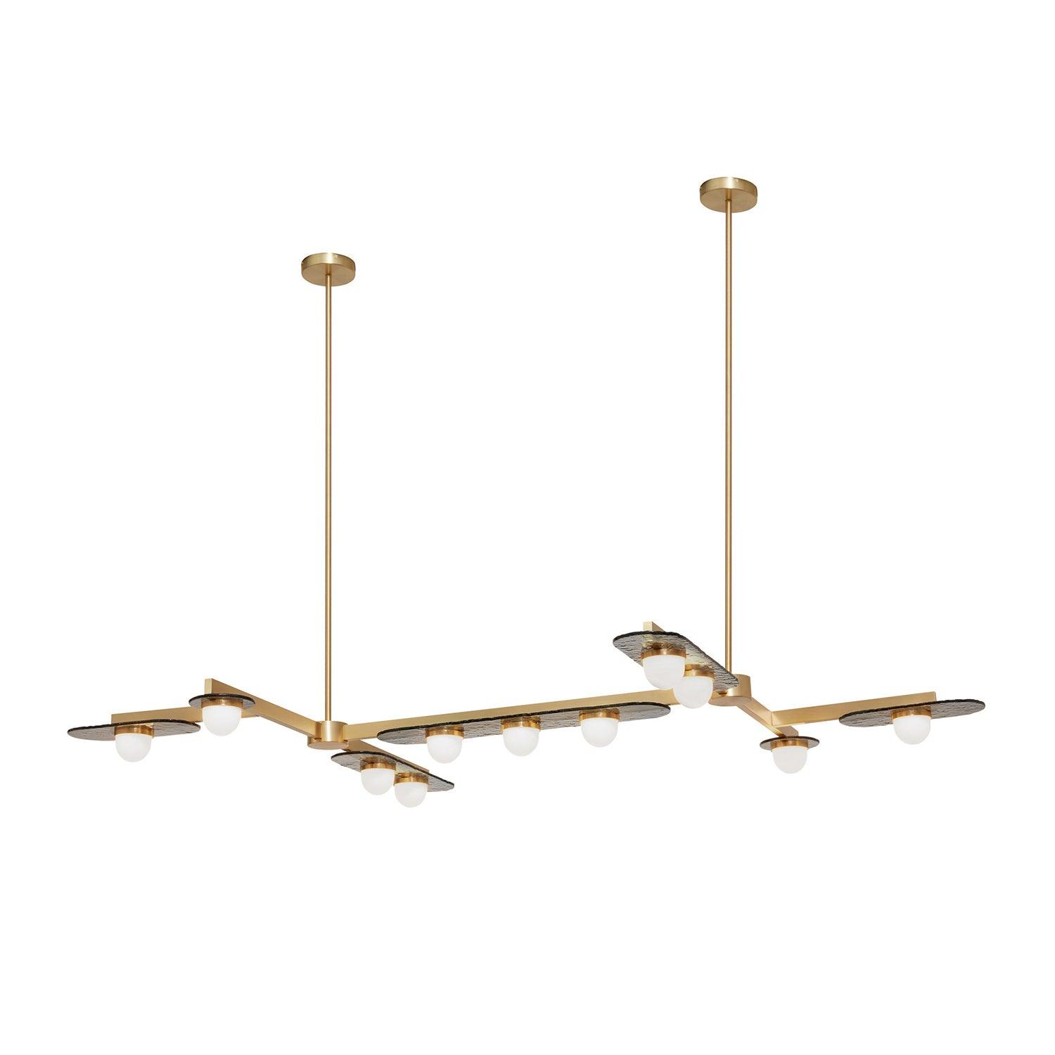 Lustra Kronleuchter LED Linear Goldrahmen-Letslighting