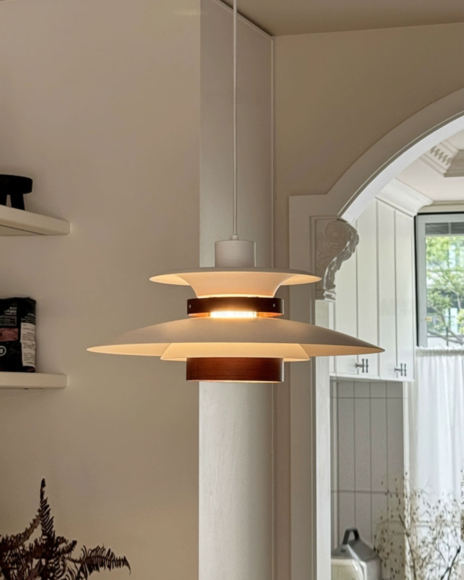 Nymera Pendelleuchte Holz Stahl-Letslighting