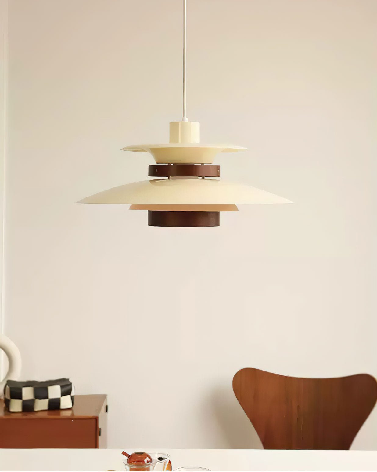 Solara Pendelleuchte Holz Schichtschirm Nordic Esszimmer-Letslighting