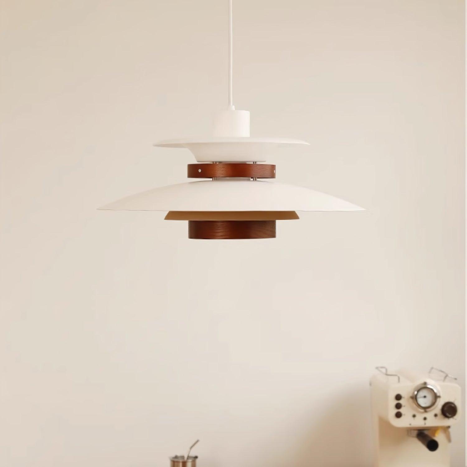 Solara Pendelleuchte Holz Schichtschirm Nordic Esszimmer-Letslighting