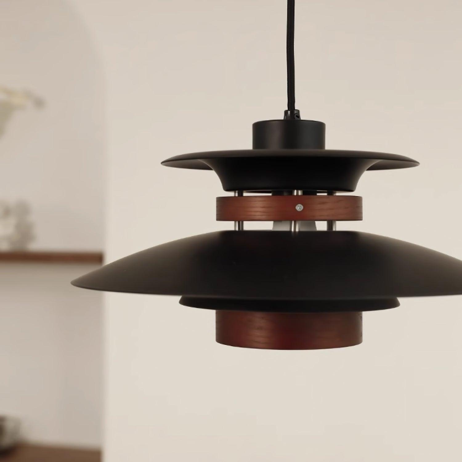 Solara Pendelleuchte Holz Schichtschirm Nordic Esszimmer-Letslighting