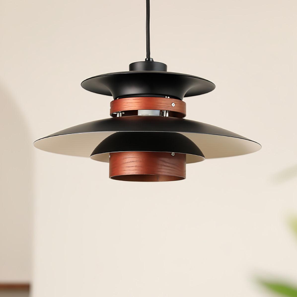 Nymera Pendelleuchte Holz Stahl-Letslighting