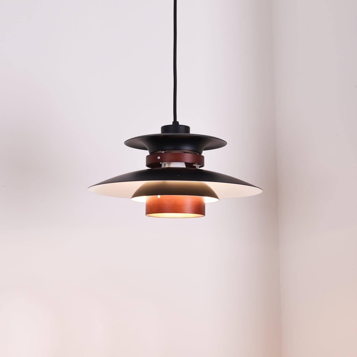 Nymera Pendelleuchte Holz Stahl-Letslighting