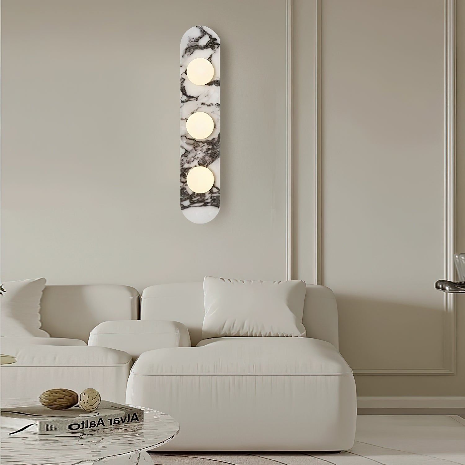 Covelyra Modern Minimalist Marble Glass Wall Lamp - Letslighting