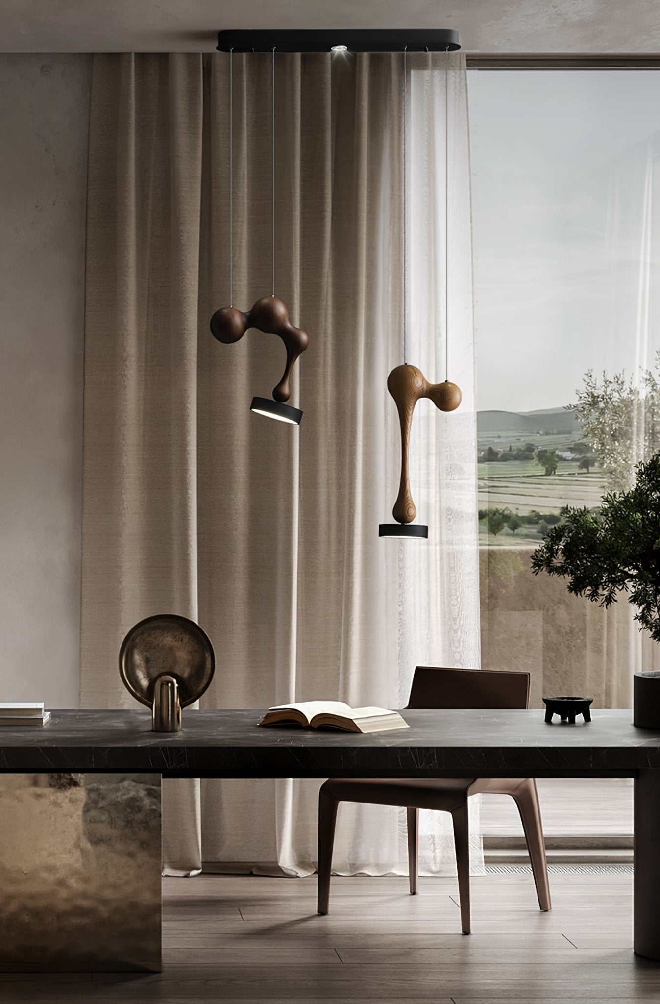 Drovia Rustikale Pendelleuchte aus Holz-Letslighting