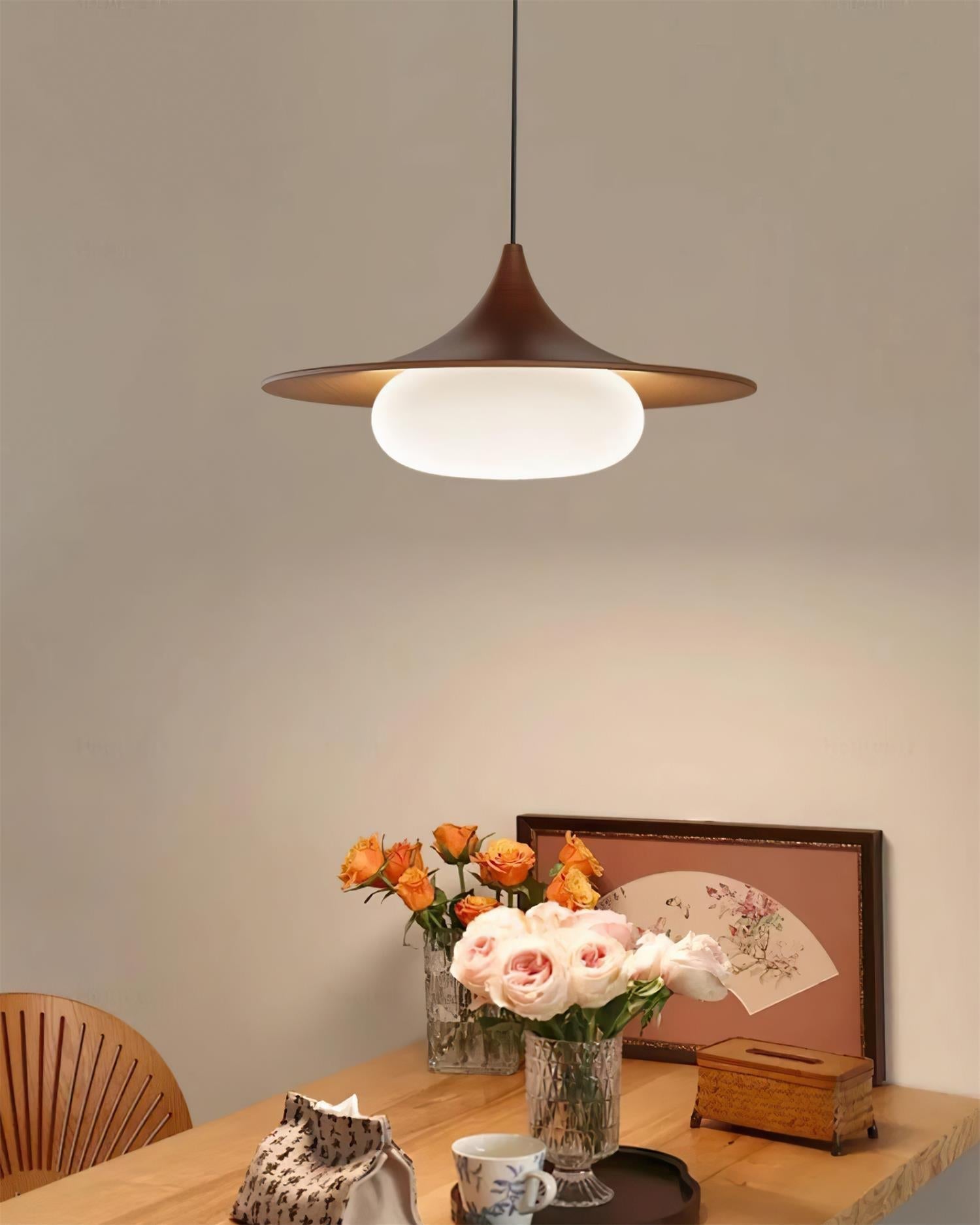 Ovelis Pendelleuchte Modern Holz Glas-Letslighting