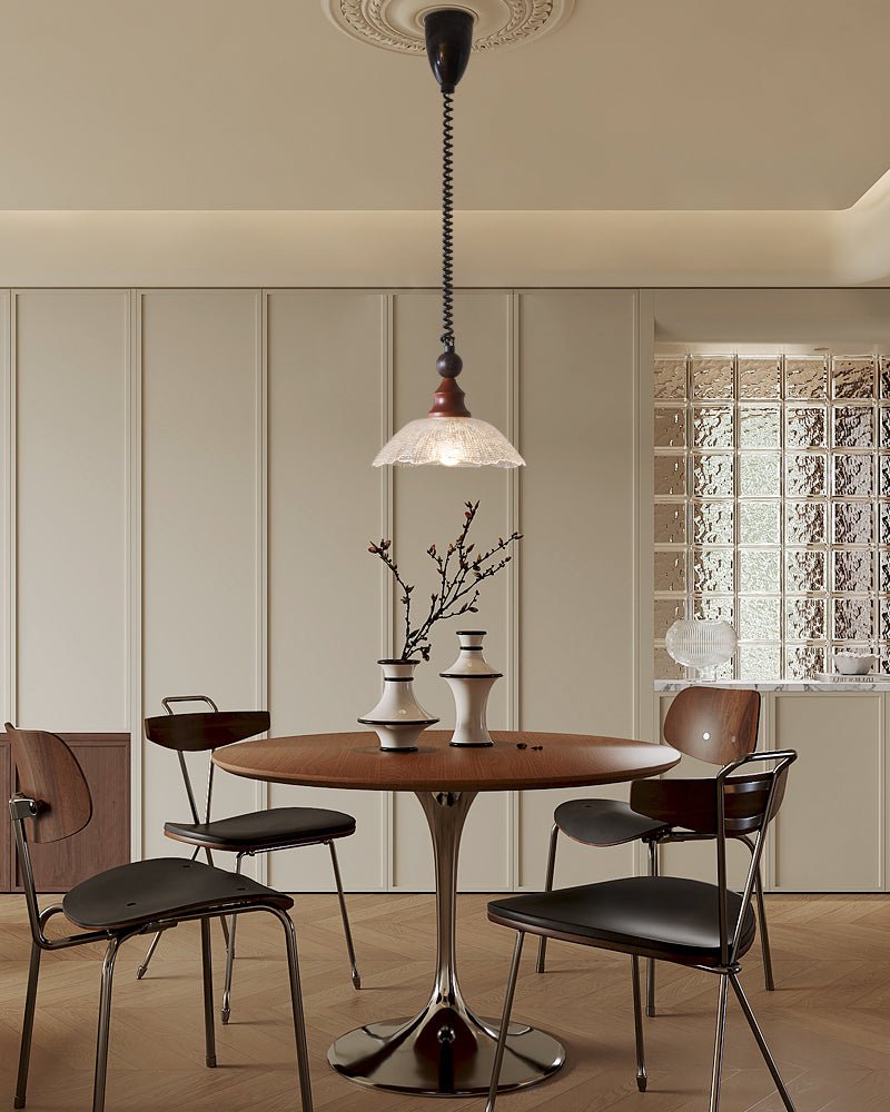 Nydoreth Eleganz Vintage Kunst Holz Pendelleuchte-Letslighting