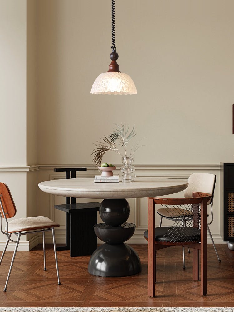 Nydoreth Eleganz Vintage Kunst Holz Pendelleuchte-Letslighting