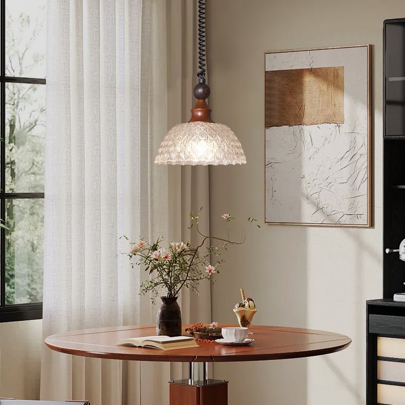 Nydoreth Eleganz Vintage Kunst Holz Pendelleuchte-Letslighting