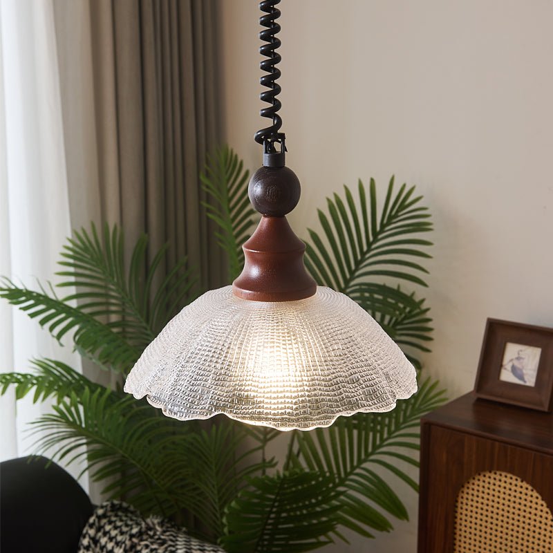 Nydoreth Eleganz Vintage Kunst Holz Pendelleuchte-Letslighting