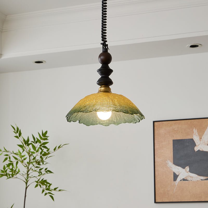 Nydoreth Eleganz Vintage Kunst Holz Pendelleuchte-Letslighting