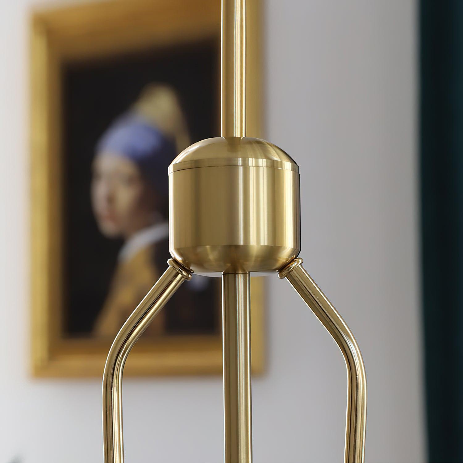 Lustra Kronleuchter Messing Glas Floral Vintage-Letslighting