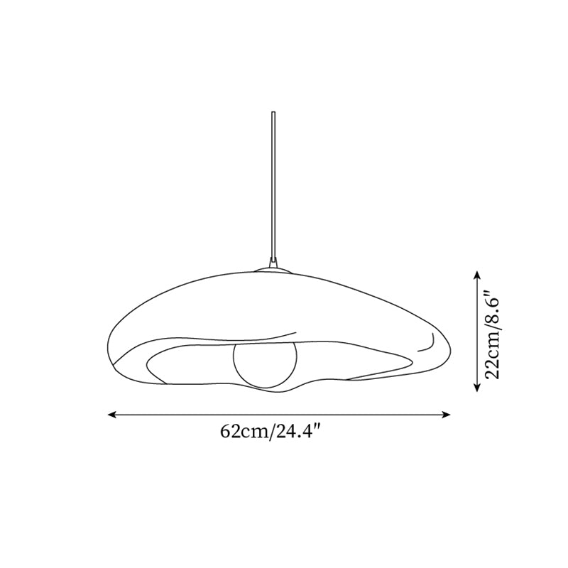 Odiva Pendelleuchte Minimalistisch Organisch Wohnzimmer-Letslighting