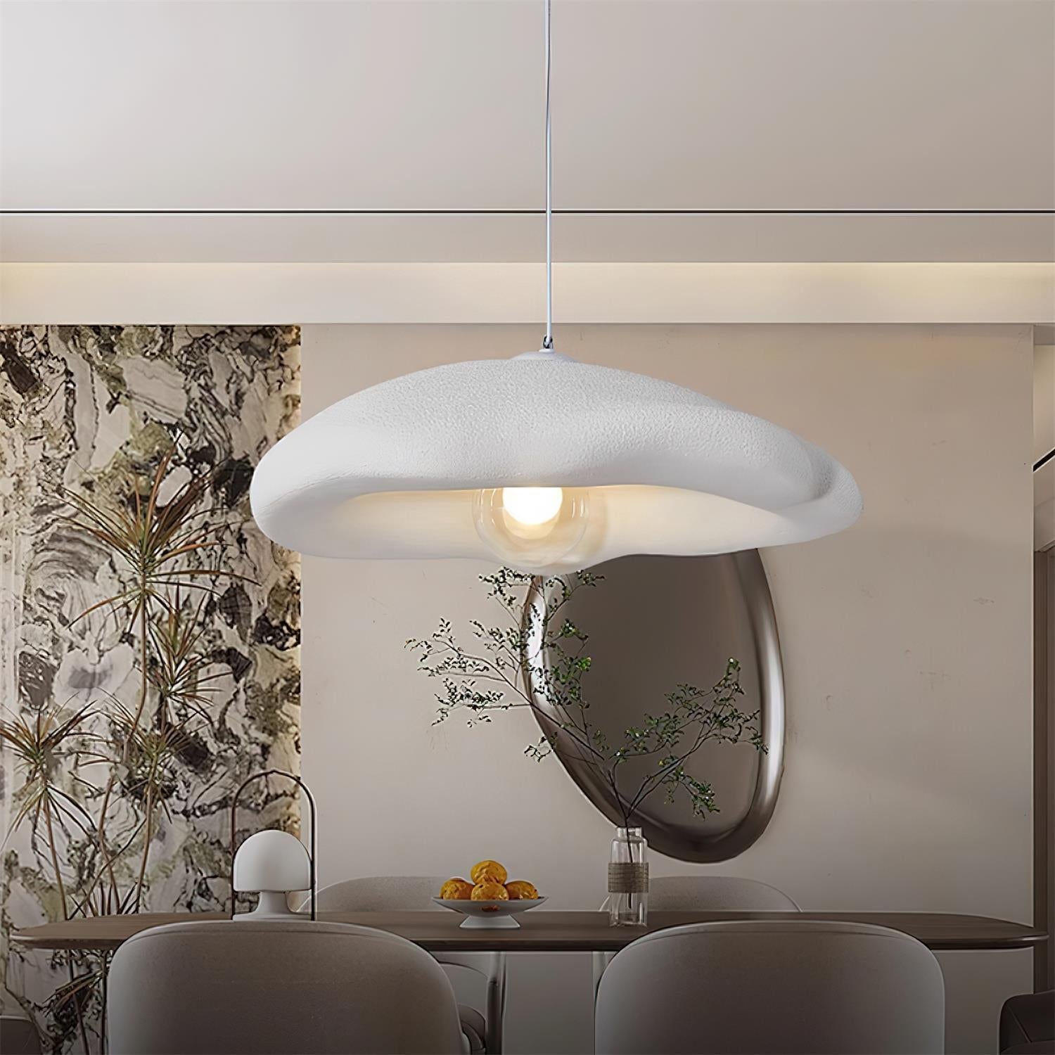 Odiva Pendelleuchte Minimalistisch Organisch Wohnzimmer-Letslighting