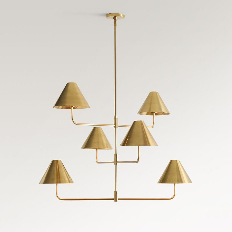 Zoruvyh Three Tier Vintage Industrial Fabric Metal Chandelier - Letslighting