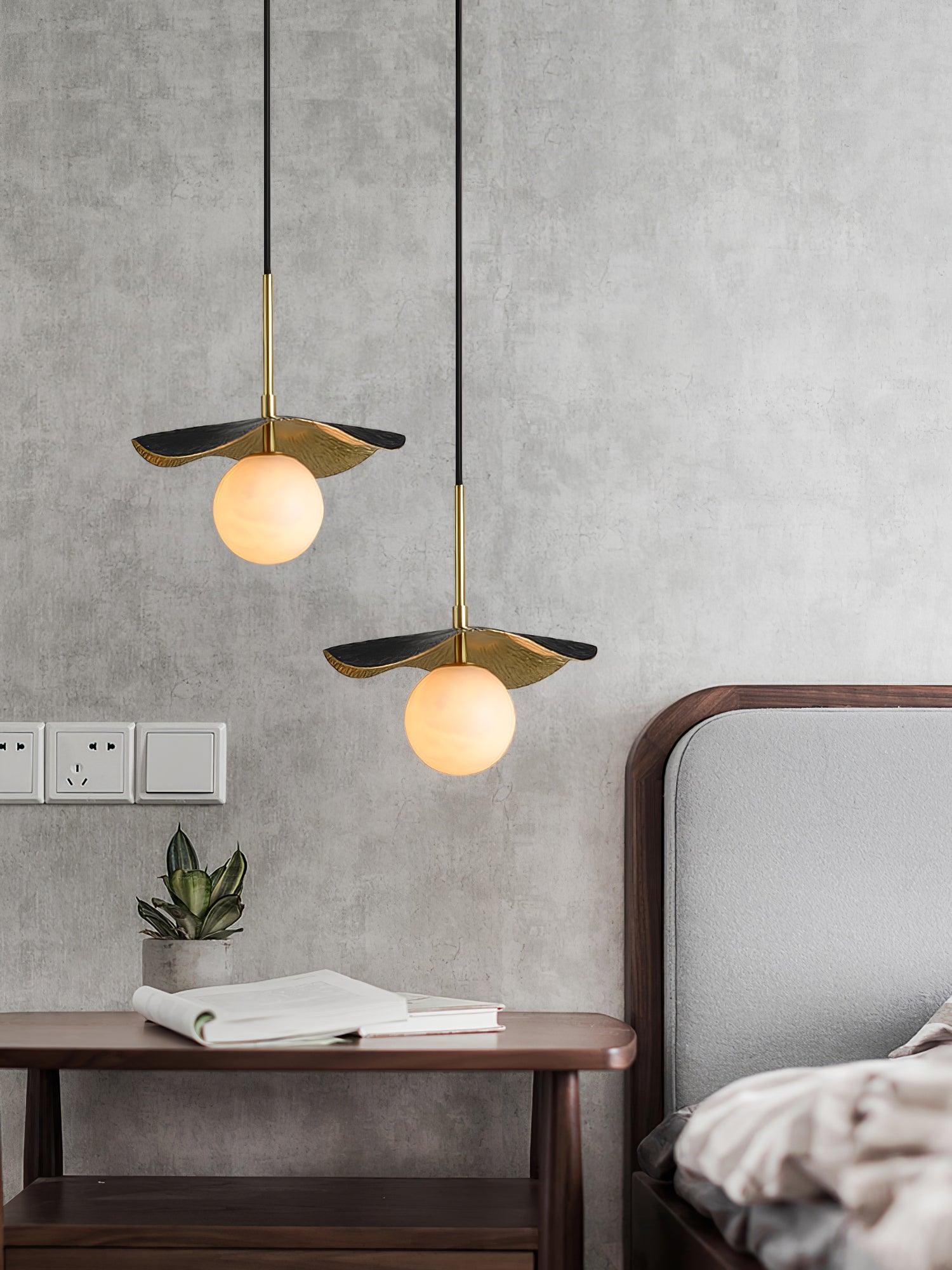 Ivvynen Leaf Canopy Alabaster Pendant Light - Neutralighting