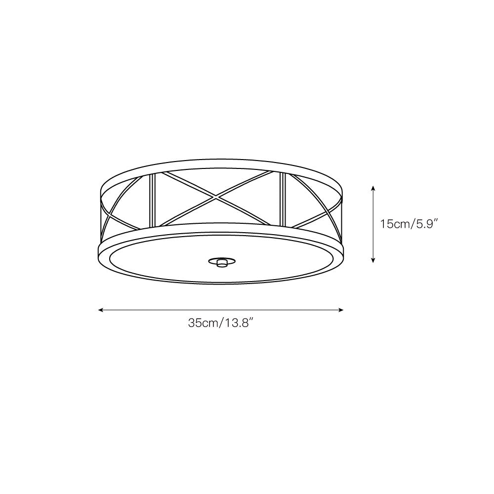 Vovene Moderne Deckenleuchte aus Messing und Glas-Letslighting