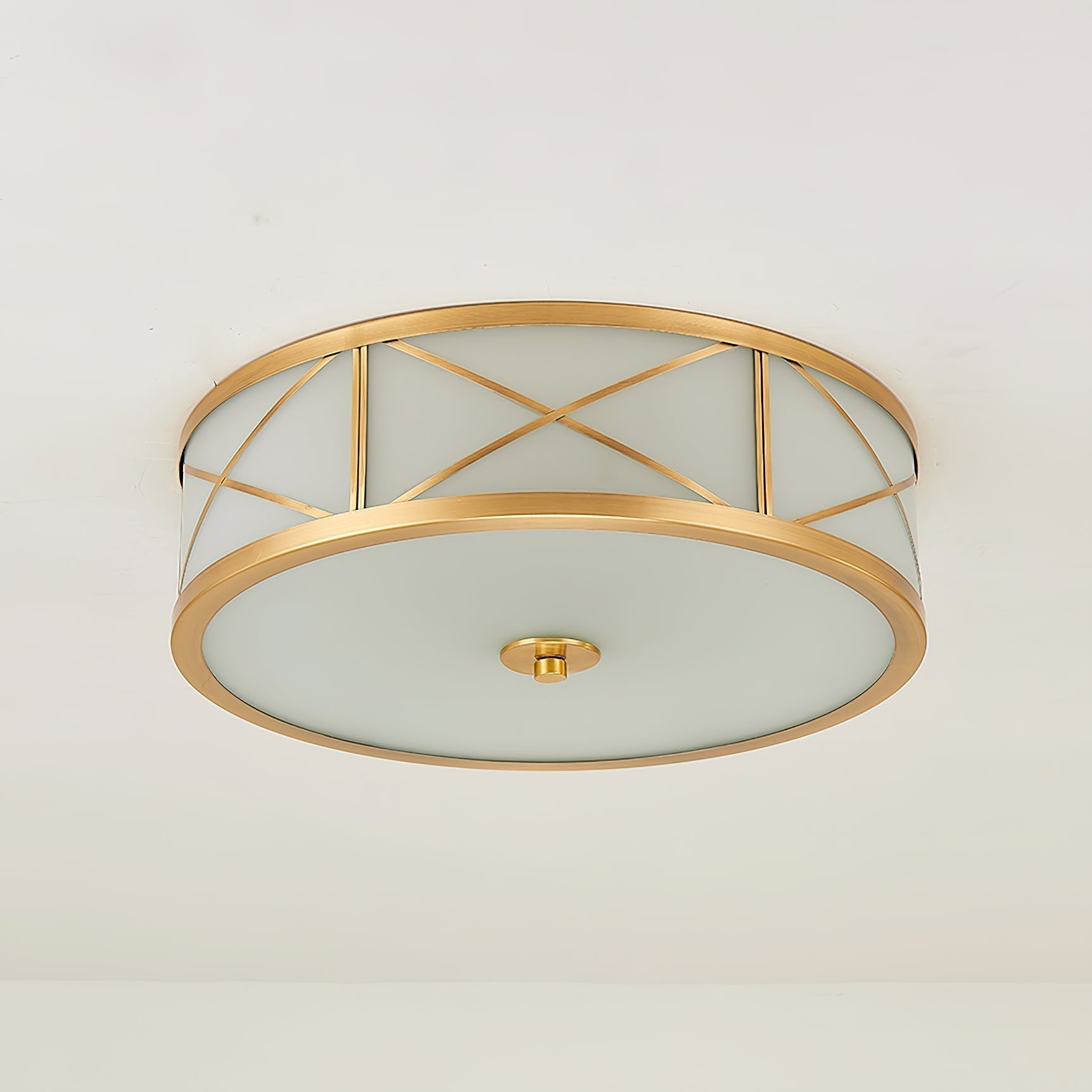Vovene Moderne Deckenleuchte aus Messing und Glas-Letslighting