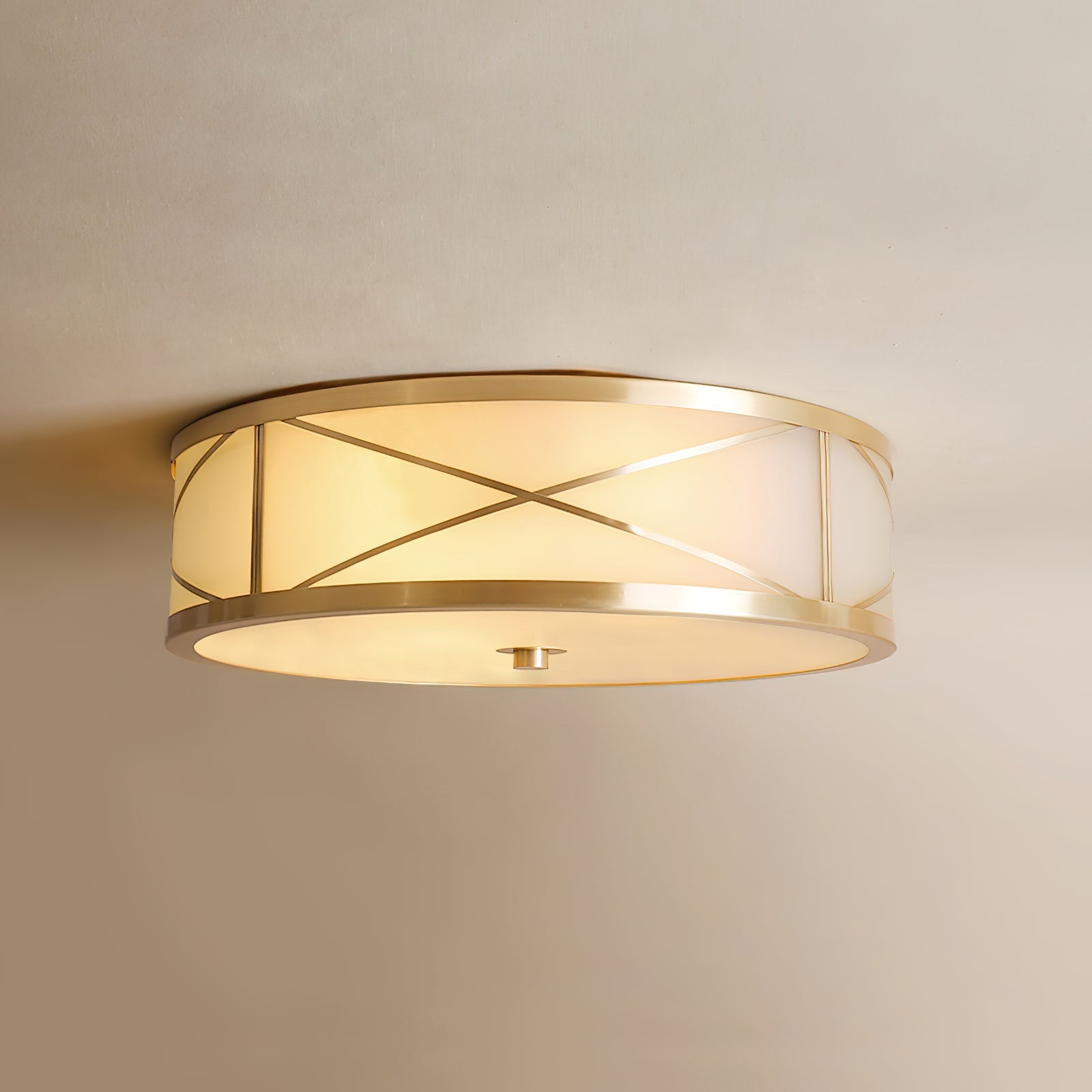 Vovene Moderne Deckenleuchte aus Messing und Glas-Letslighting