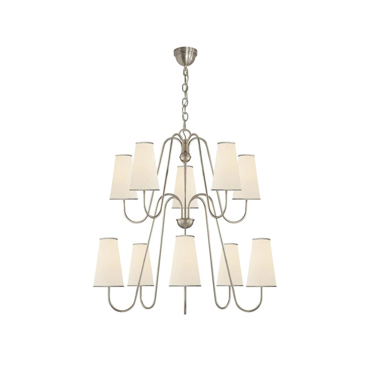 Elirora Eleganter Vintage Messing-Stoff-Kronleuchter-Letslighting