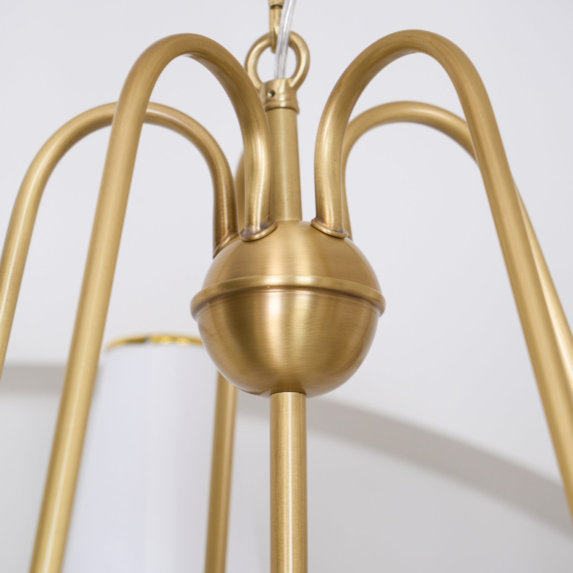 Elirora Eleganter Vintage Messing-Stoff-Kronleuchter-Letslighting