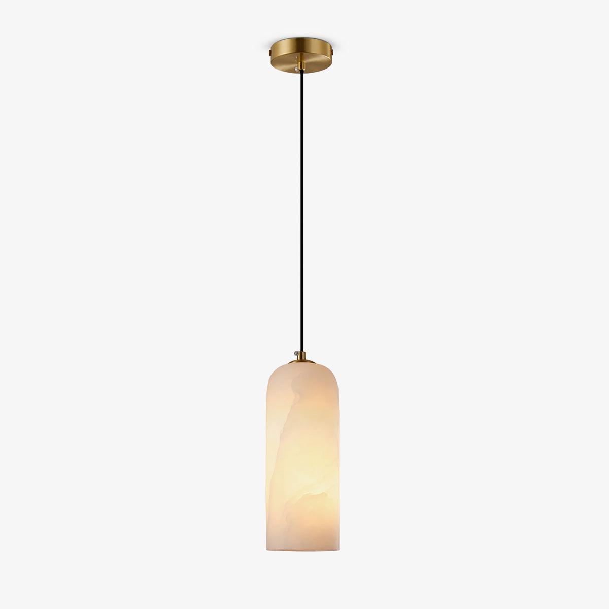 Zashayra Cylindrical Alabaster Pendant Light - Blowlighting
