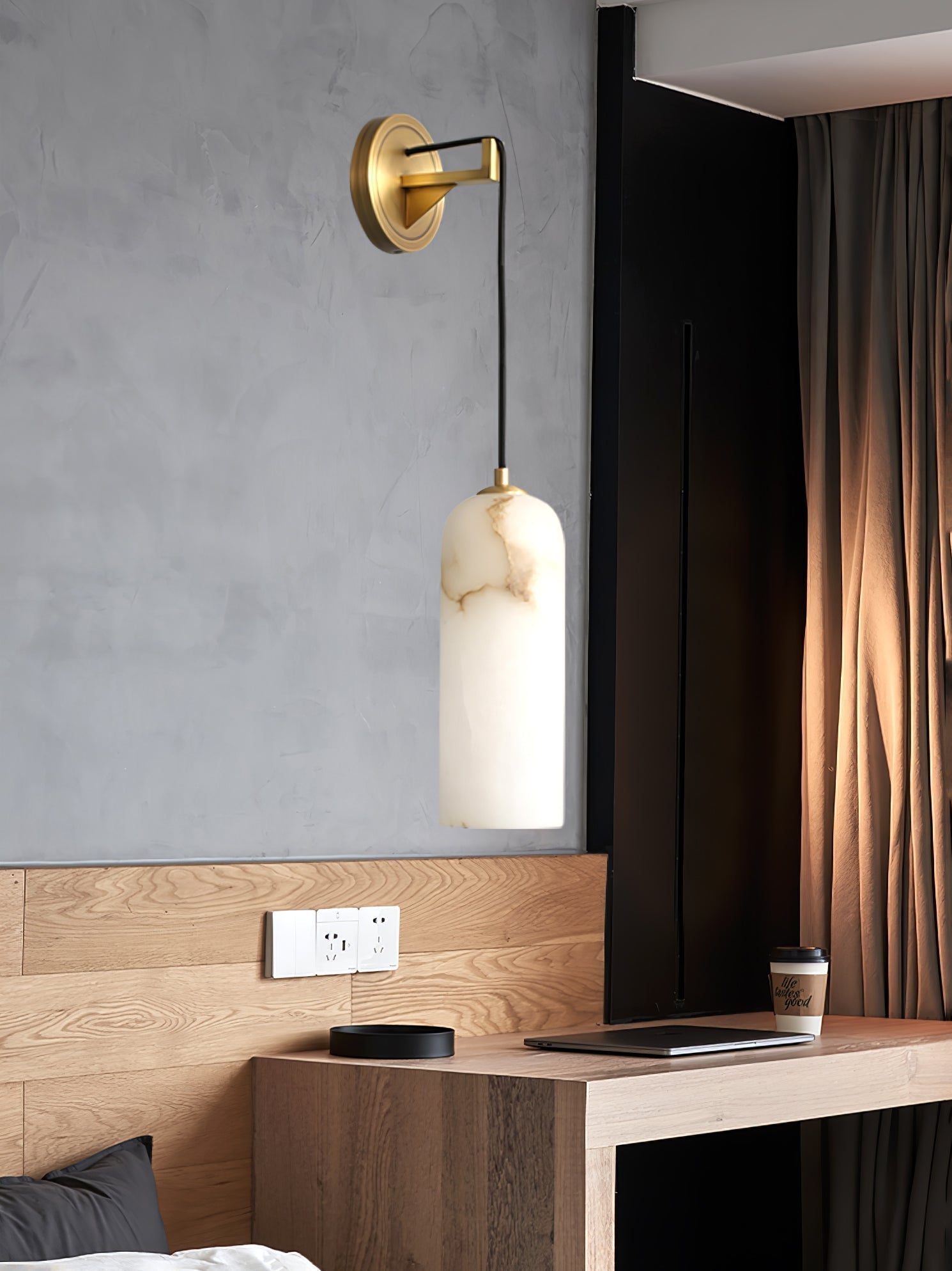 Vaelara Pendant Alabaster Wall Light - Neutralighting
