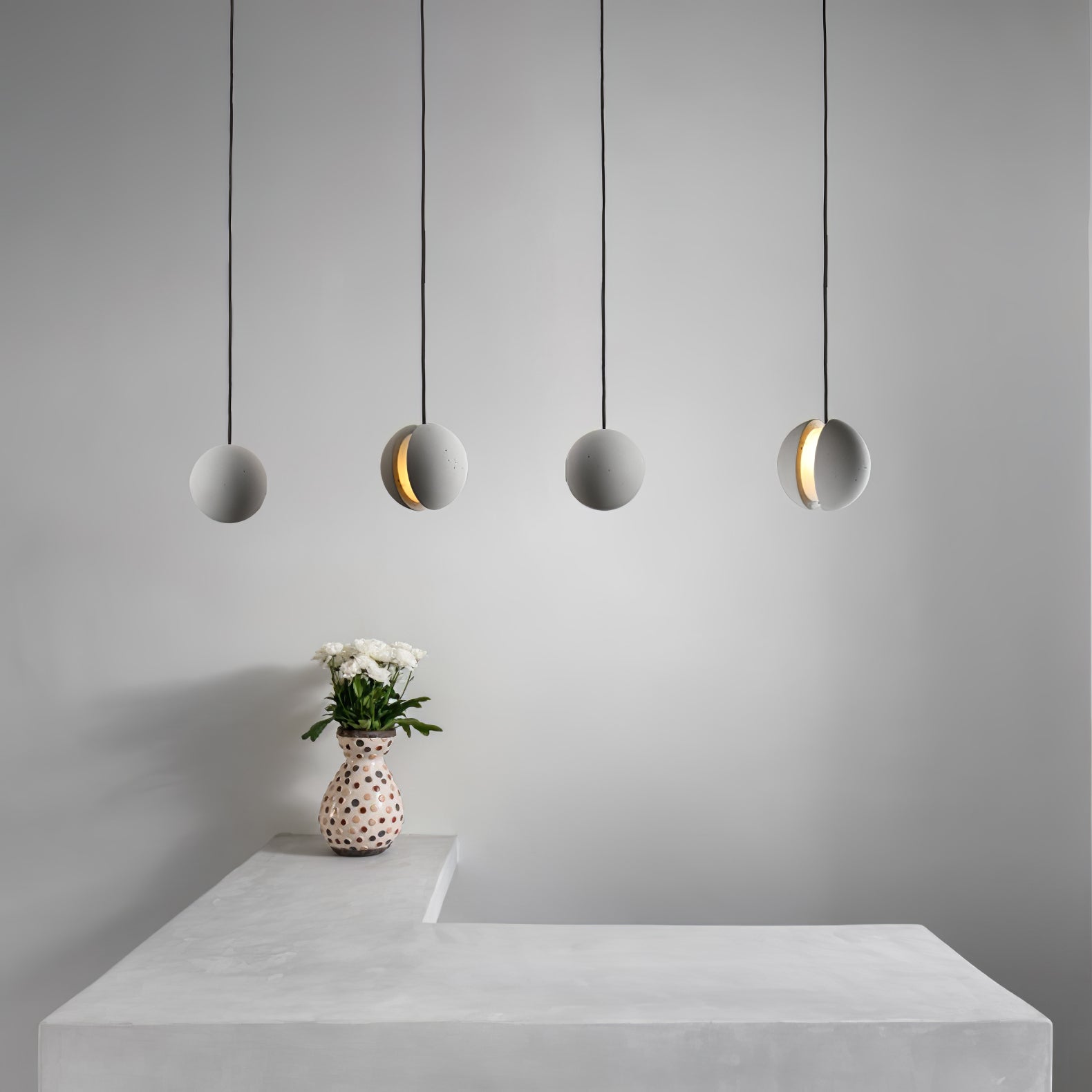 Moon Concrete Pendant Lamp - Blowlighting