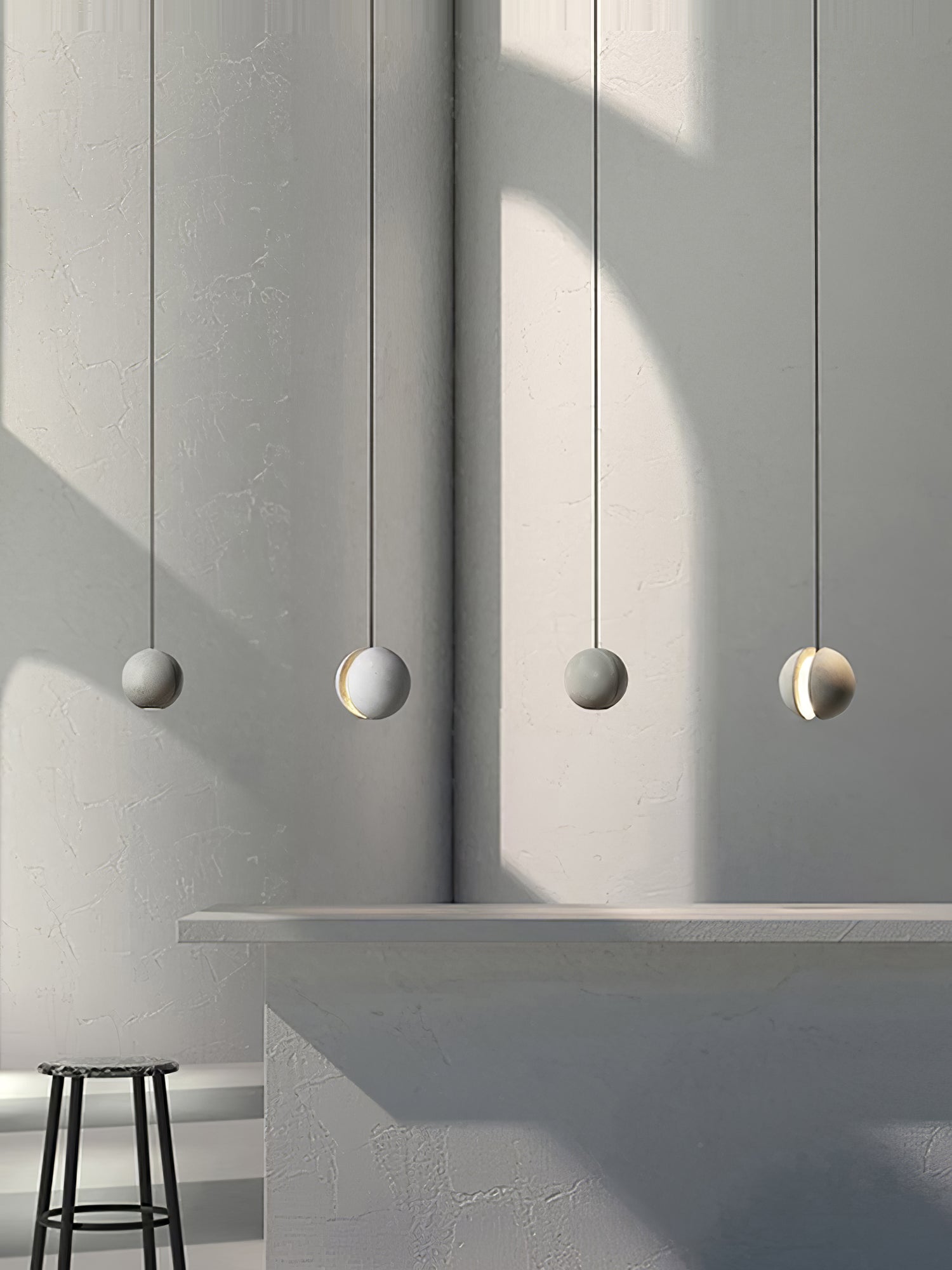 Moon Concrete Pendant Lamp - Blowlighting