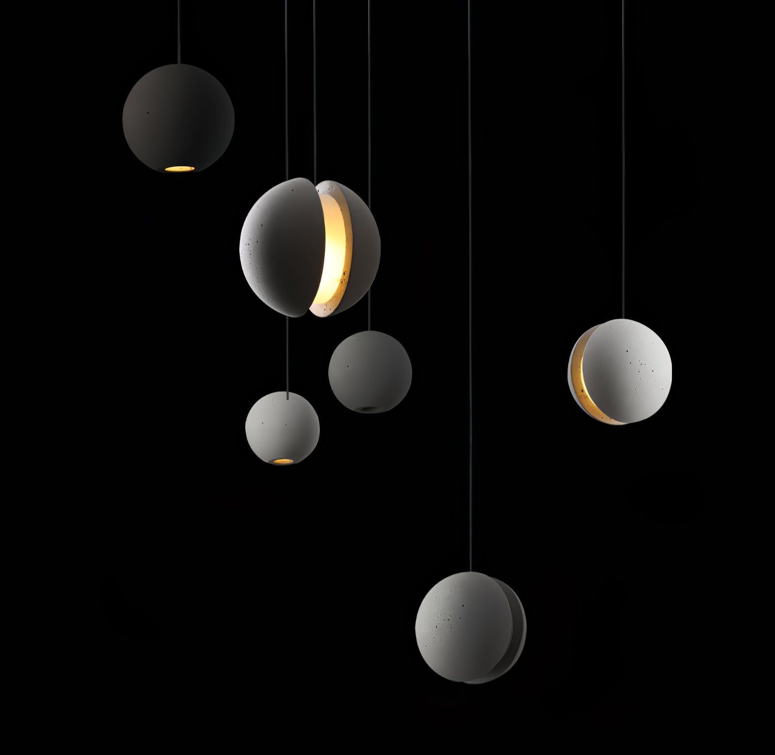 Moon Concrete Pendant Lamp - Blowlighting