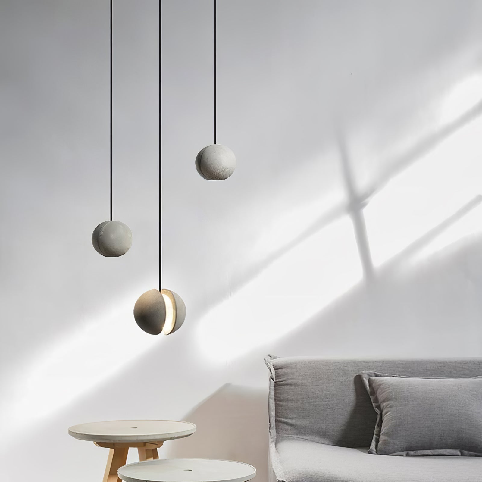 Moon Concrete Pendant Lamp - Blowlighting